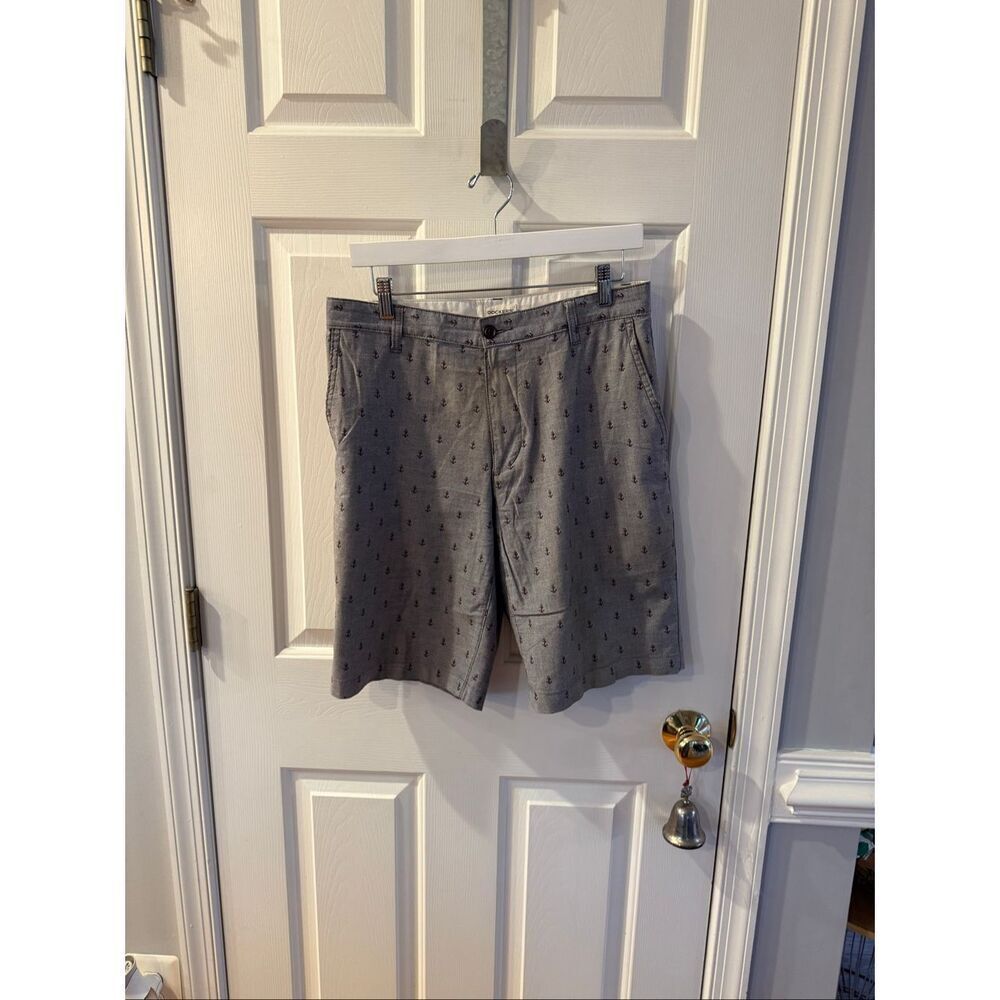 Dockers Gray w/Ted & Blue Anchors Bermuda Shorts sz 30 NWOT
